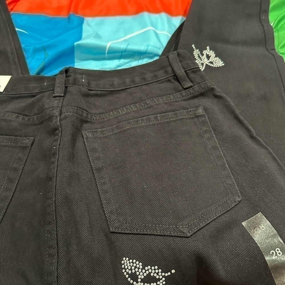 PacSun Butterfly Ultra High Waisted Slim Fit Jeans Size 28 - Picture 12 of 16